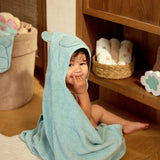 Cape de bain bébé avec capuche et oreilles 75 x 75 cm - Jollein hippopotame JOLLEIN