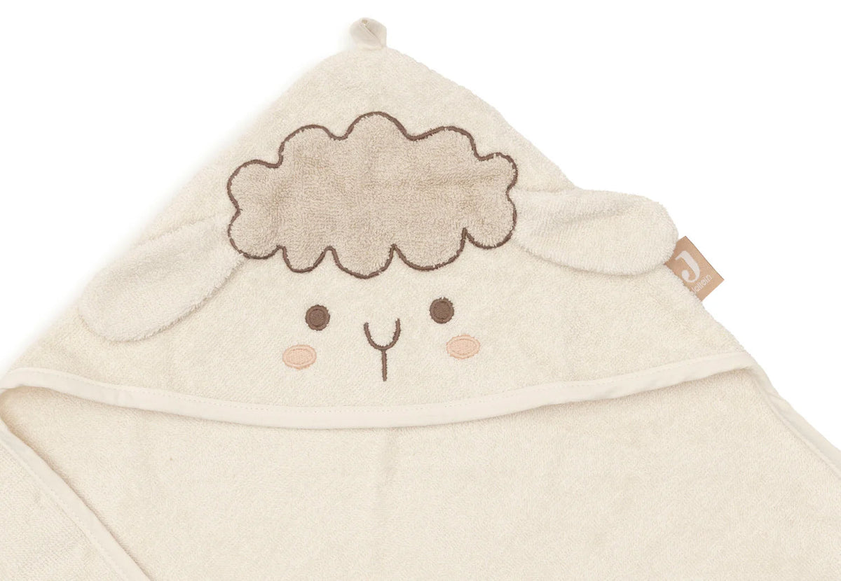 Cape de bain bébé avec capuche et oreilles 75 x 75 cm - Jollein mouton JOLLEIN