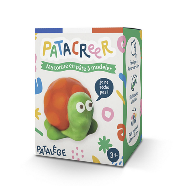 Kit à fabriquer Ma Tortue en Pâte à Modeler patacreer