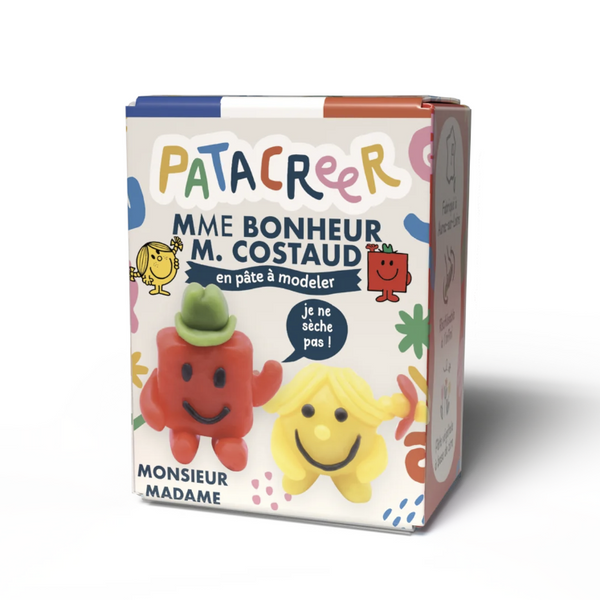 Kit à fabriquer MmeBONHEUR & MrCOSTAUD en pâte à modeler patacreer