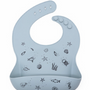 Bavoir silicone animaux de l'océan - Dusty blue