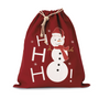 Sac coton à cordon motif bonhomme de neige rouge Petit coeur salé
