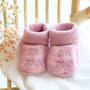 Chaussons naissance Mini Nous rose – douceur et tendresse pour les premiers jours TROIS KILOS SEPT