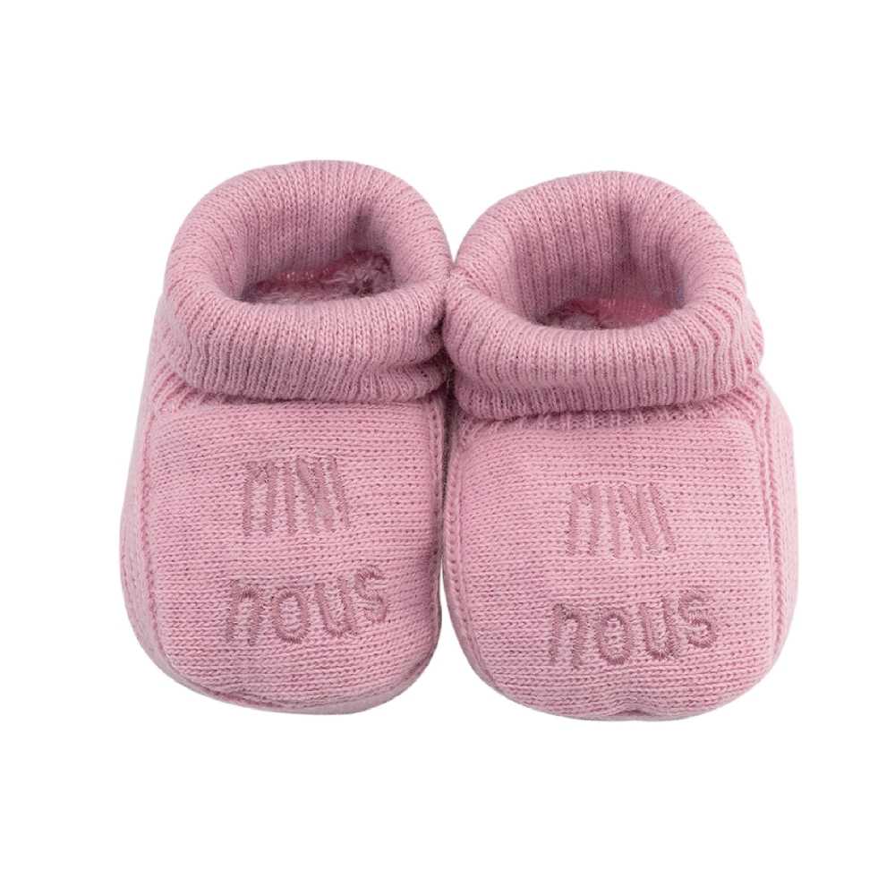 Chaussons naissance Mini Nous rose – douceur et tendresse pour les premiers jours TROIS KILOS SEPT