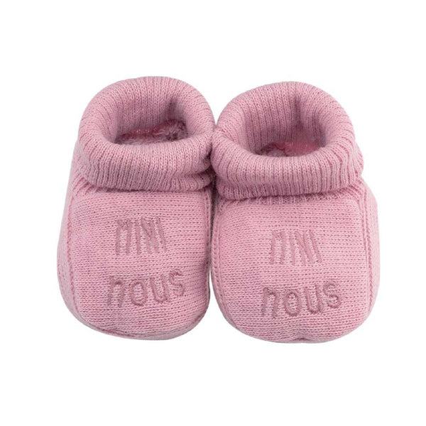 Chaussons naissance Mini Nous rose – douceur et tendresse pour les premiers jours TROIS KILOS SEPT