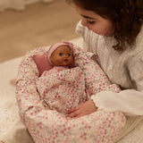 Couffin pour poupée rose – Motif floral LITTLE DUTCH