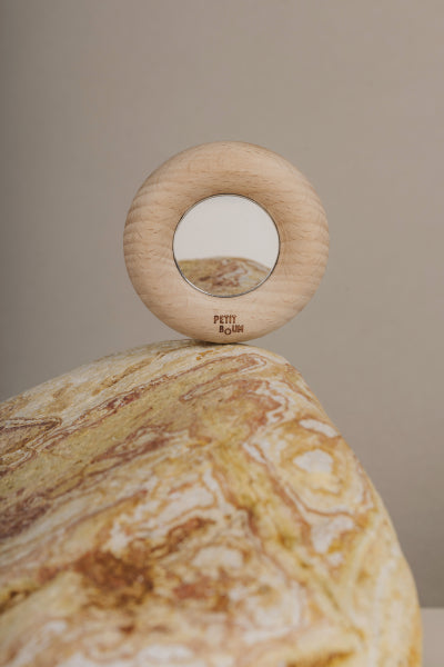 Donut jouet d’éveil sensoriel miroir – jouet en bois bébé PETIT BOOM