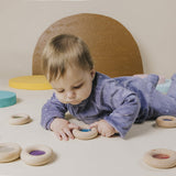 Donut jouet d’éveil sensoriel rouge – jouet en bois bébé PETIT BOOM