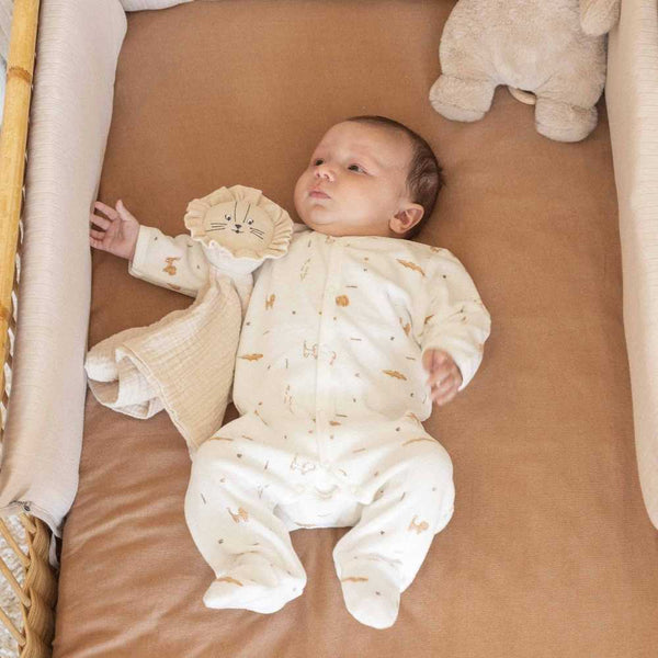 Dors-bien bébé velours TAM TAM – pyjama naissance ouverture devant TROIS KILOS SEPT
