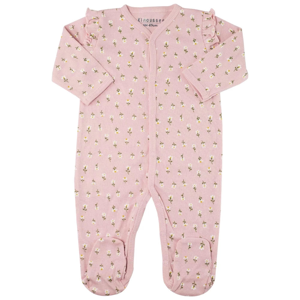 Pyjama dors bien bébé en maille côtelée Fleurie – 3 mois et 6 mois TROIS KILOS SEPT