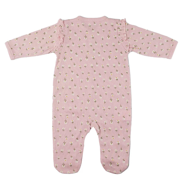 Pyjama dors bien bébé en maille côtelée Fleurie – 3 mois et 6 mois TROIS KILOS SEPT