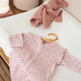 Pyjama dors bien bébé en maille côtelée Fleurie – 3 mois et 6 mois TROIS KILOS SEPT