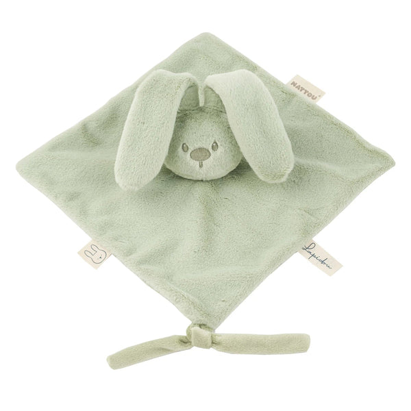 Doudou bébé lapin vert – doudou naissance doux 27 cm NATTOU