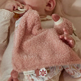 Doudou flamant rose Safari Friends doux et rassurant avec boucle pratique pour tétine ou anneau de dentition. LITTLE DUTCH