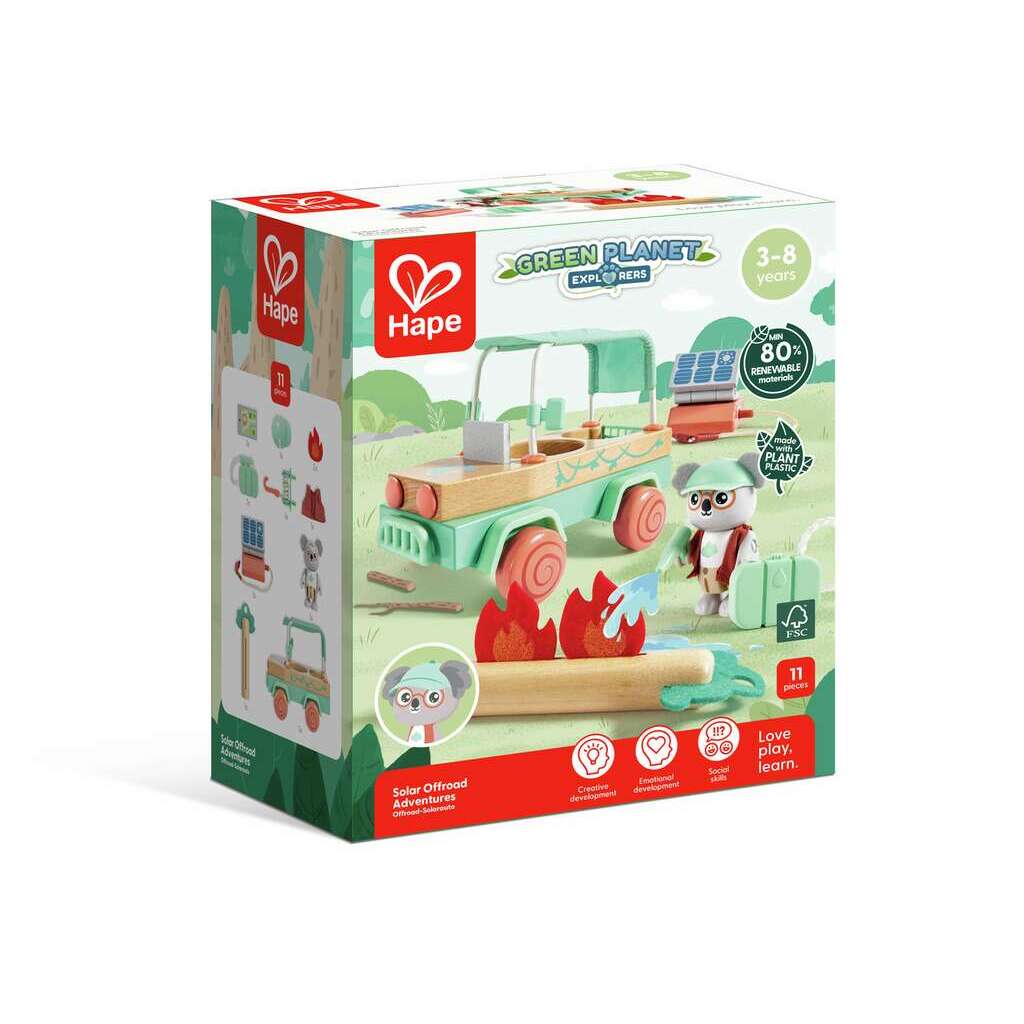 Voiture tout-terrain oscar enfant écologique – Jouet sauvetage forêt 3 ans