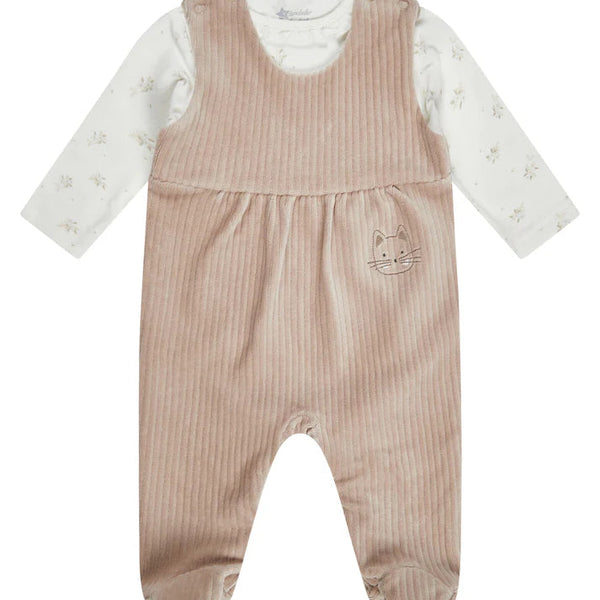 Grenouillère bébé Chat Lilly : une tenue confortable et pleine de douceur pour les premiers mois de bébé.