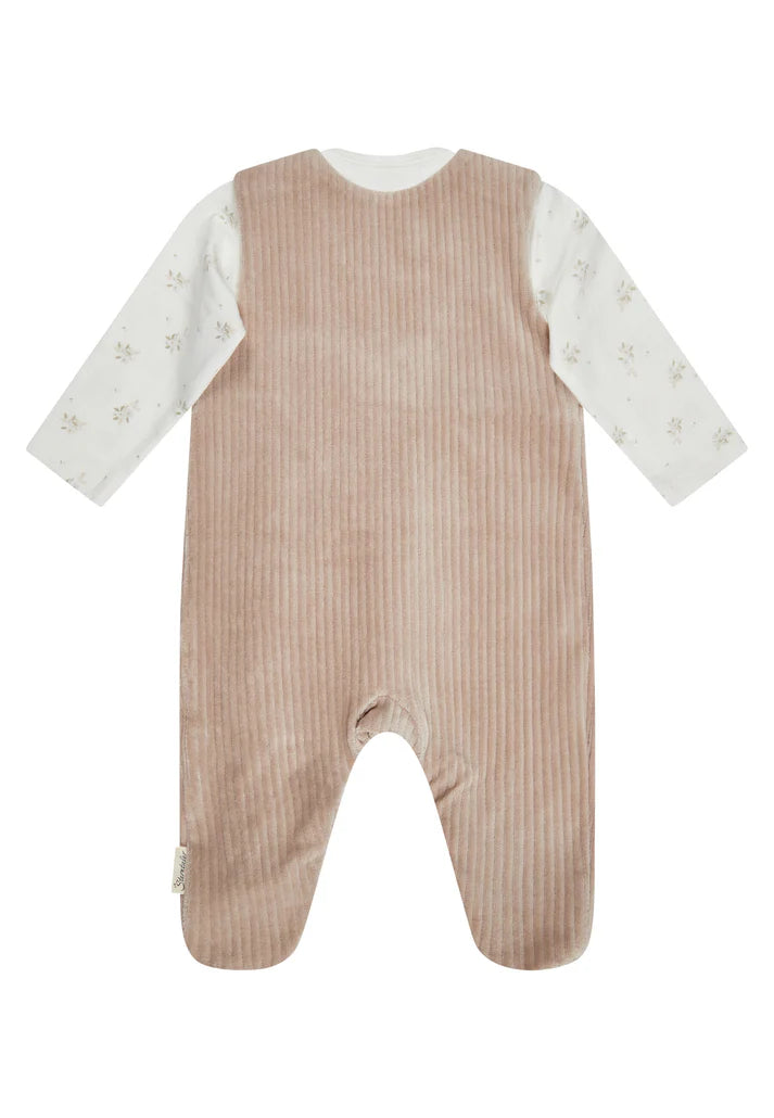 Ensemble grenouillère bébé velours côtelé Chat Lilly STERNTALER