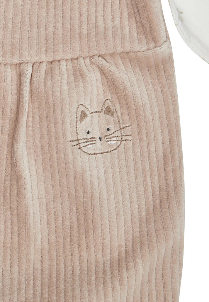 Ensemble grenouillère bébé velours côtelé Chat Lilly STERNTALER
