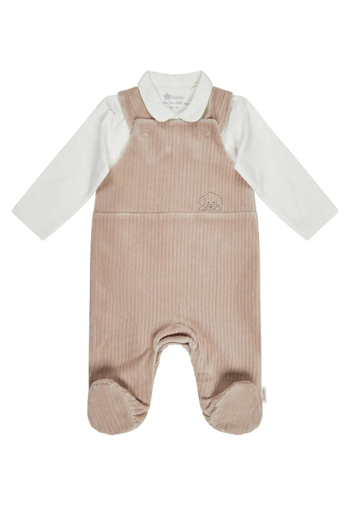Ensemble grenouillère bébé velours côtelé Chien Lucky STERNTALER