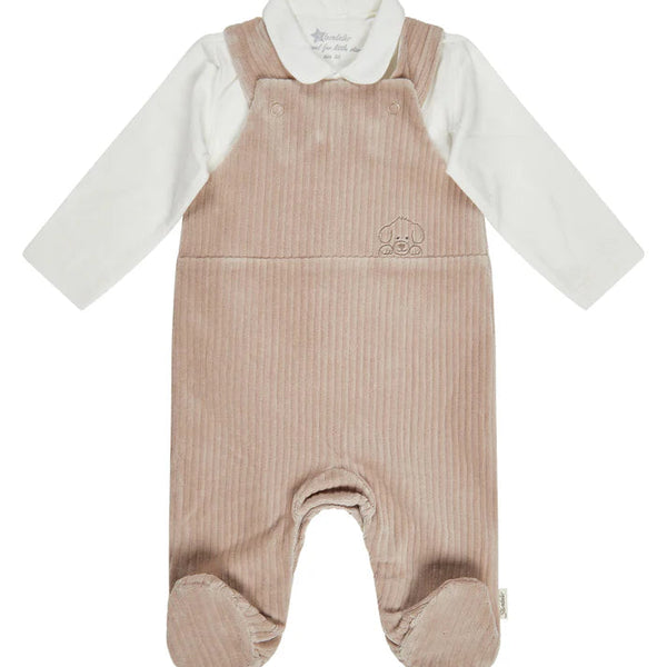 Ensemble grenouillère bébé velours côtelé Chien Lucky STERNTALER