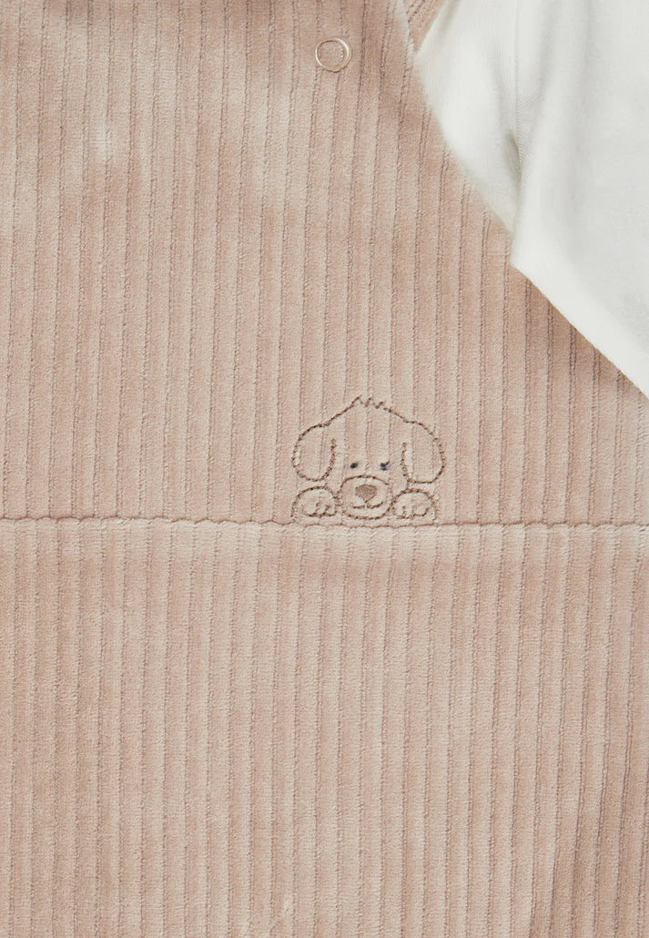 Ensemble grenouillère bébé velours côtelé Chien Lucky STERNTALER