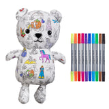 Stimulez la créativité de votre enfant avec l’ours en peluche à colorier EatSleepDoodle 🧸. Feutres lavables inclus, tissu doux, personnalisable et réutilisable à l’infini !