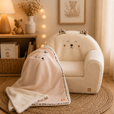 Fauteuil club enfant en sherpa Léopard - Sauthon SAUTHON