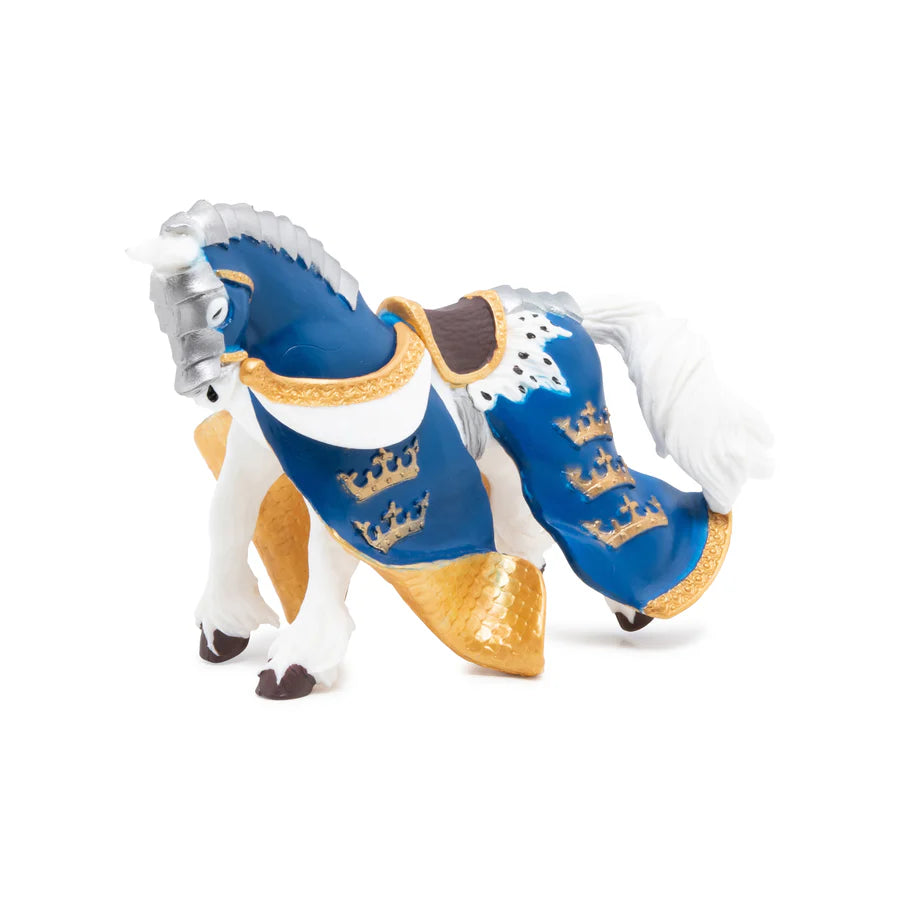 Figurine Cheval du Roi Arthur bleu – jouet enfant dès 3 ans PAPO