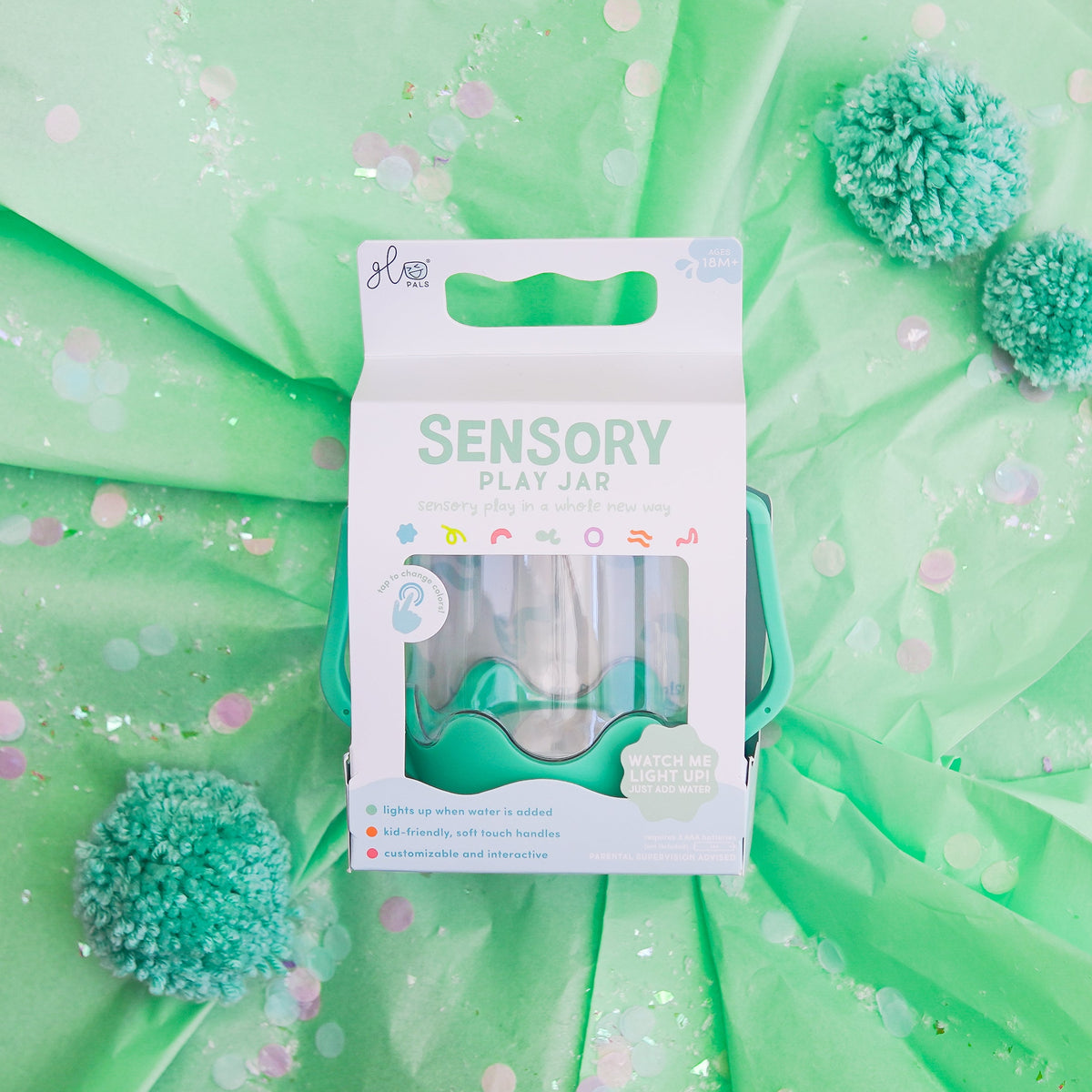 JAR SENSORIELLE VERT GLO PALS