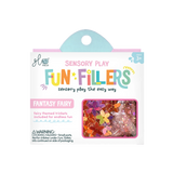Créez un monde magique avec les Fun Fillers Fairy 🧚‍♀️ ! Accessoires sensoriels scintillants pour jeux d’éveil, pâte à modeler, eau, riz ou slime. Dès 3 ans.