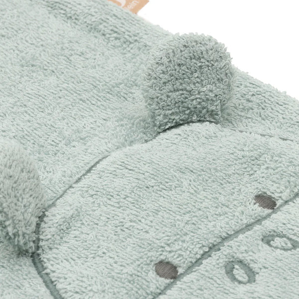 Le gant de toilette Hippo Happy en éponge 100 % coton est idéal pour nettoyer délicatement la peau de bébé. Doux, absorbant et facile à utiliser, il rend le bain encore plus agréable.