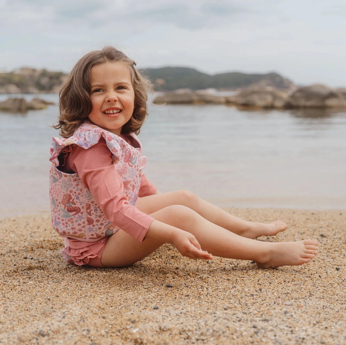 Gilet de natation enfant sirène 2-3 ans – aide à flotter piscine