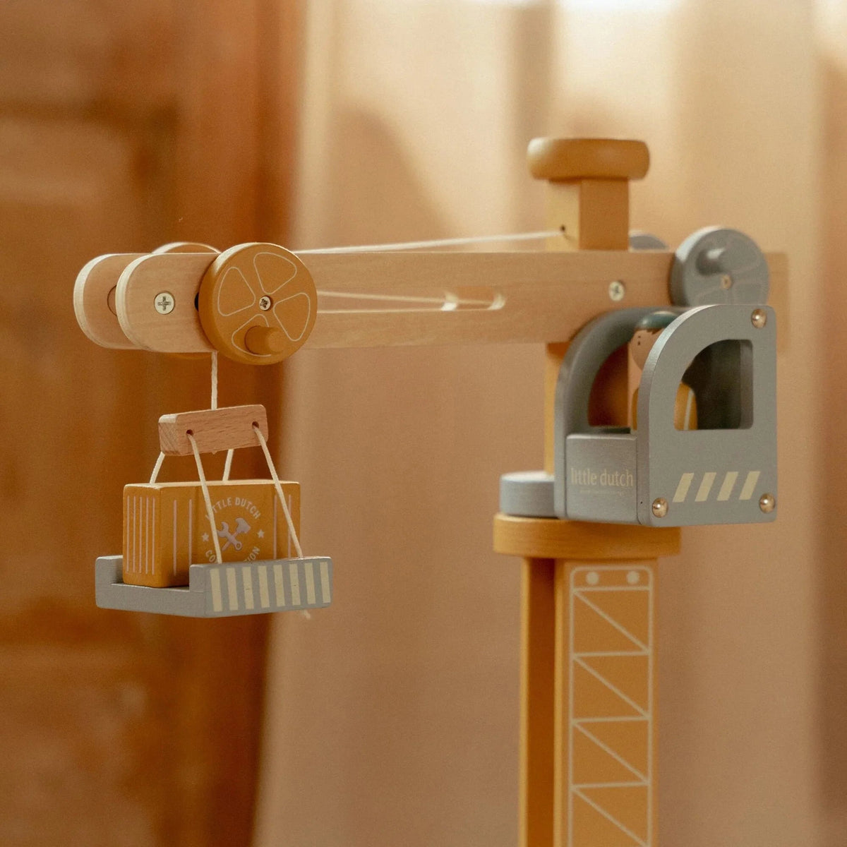 Set grue et chantier de construction en bois FSC LITTLE DUTCH