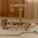 Set grue et chantier de construction en bois FSC LITTLE DUTCH