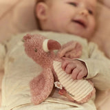 Hochet peluche flamant rose Safari Friends – hochet doux bébé LITTLE DUTCH
