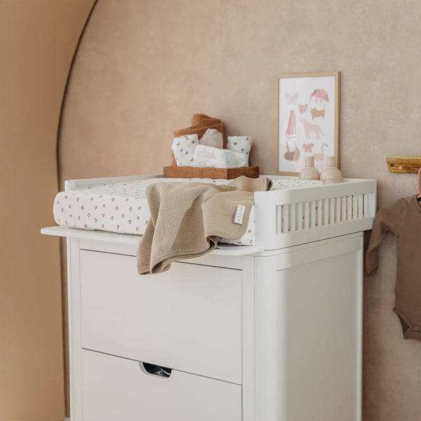 Housse matelas à langer bébé coton 50x70 Léopard rose MEYCO BABY