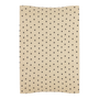 Housse matelas à langer bébé coton 50x70 sable coeurs noirs JOLLEIN