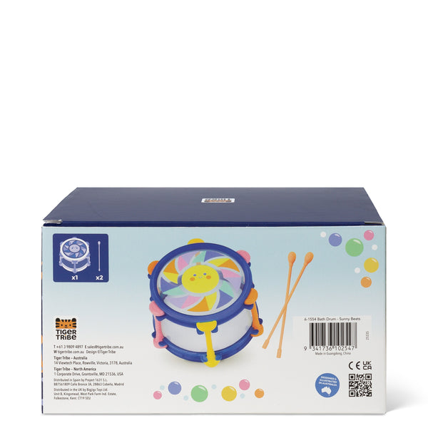 Jouet de bain bébé tambour – jouet d’éveil musical 2 ans TIGER TRIBE