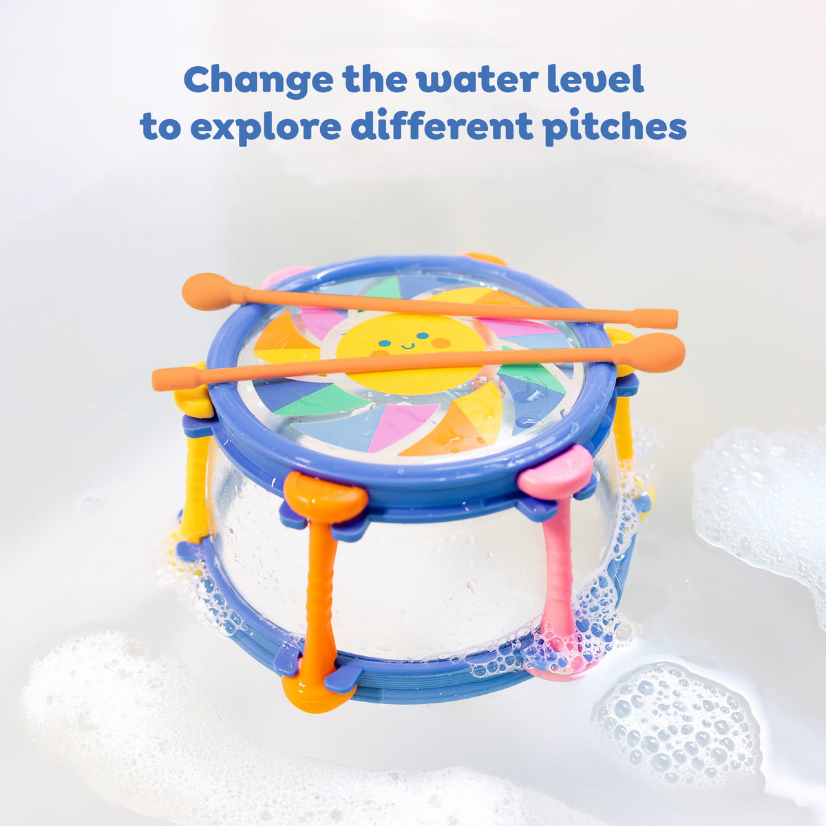Jouet de bain bébé tambour – jouet d’éveil musical 2 ans TIGER TRIBE