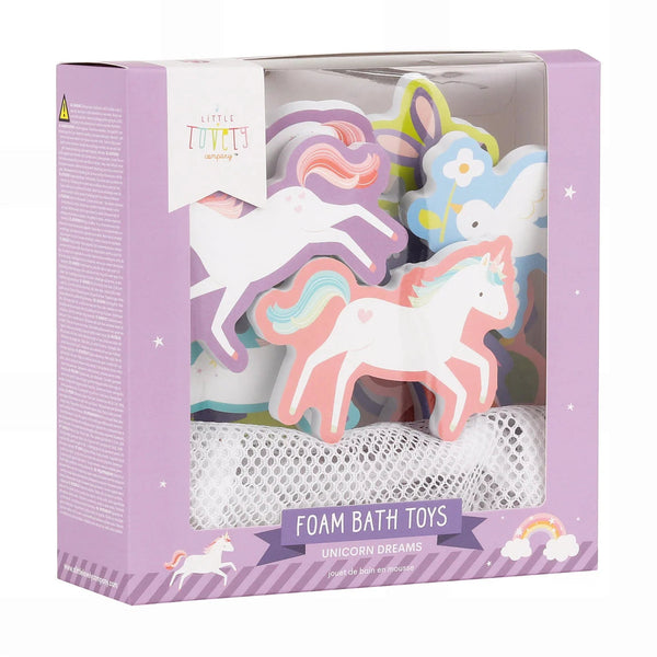 Jouets de bain en mousse – Rêves de Licorne – 14 pièces mushie