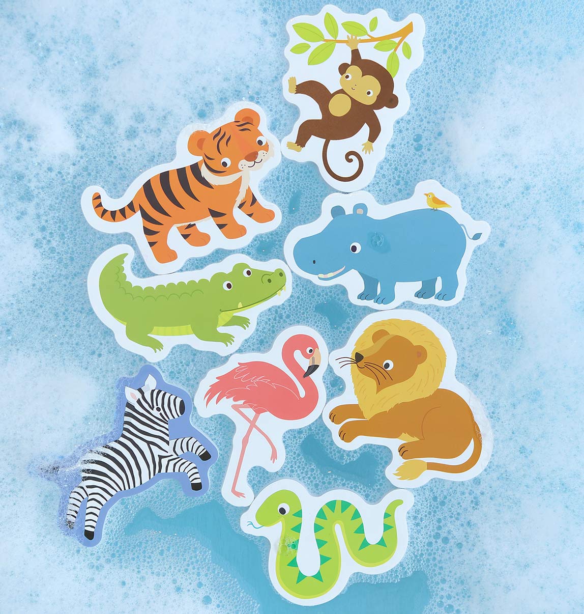 Jouets de bain en mousse – Safari – 14 pièces mushie