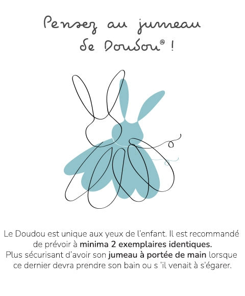 Coffret Pantin Lapin bleu - Happy Glossy - 25 cm