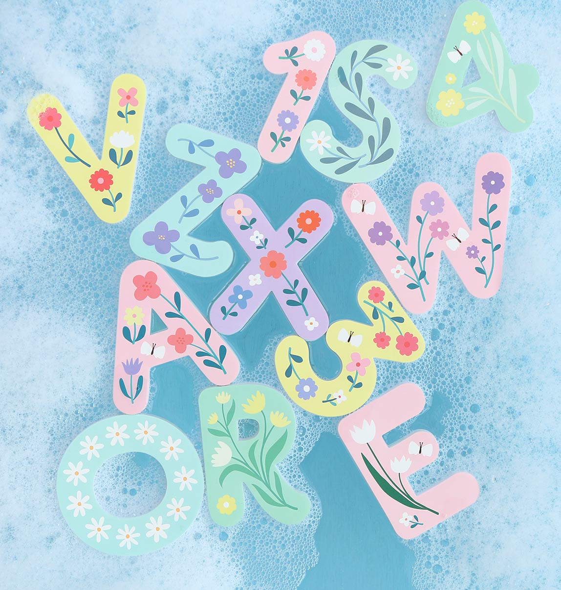 Lettres de bain en mousse – Flowers – 36 pièces MY LITTLE COMPANY