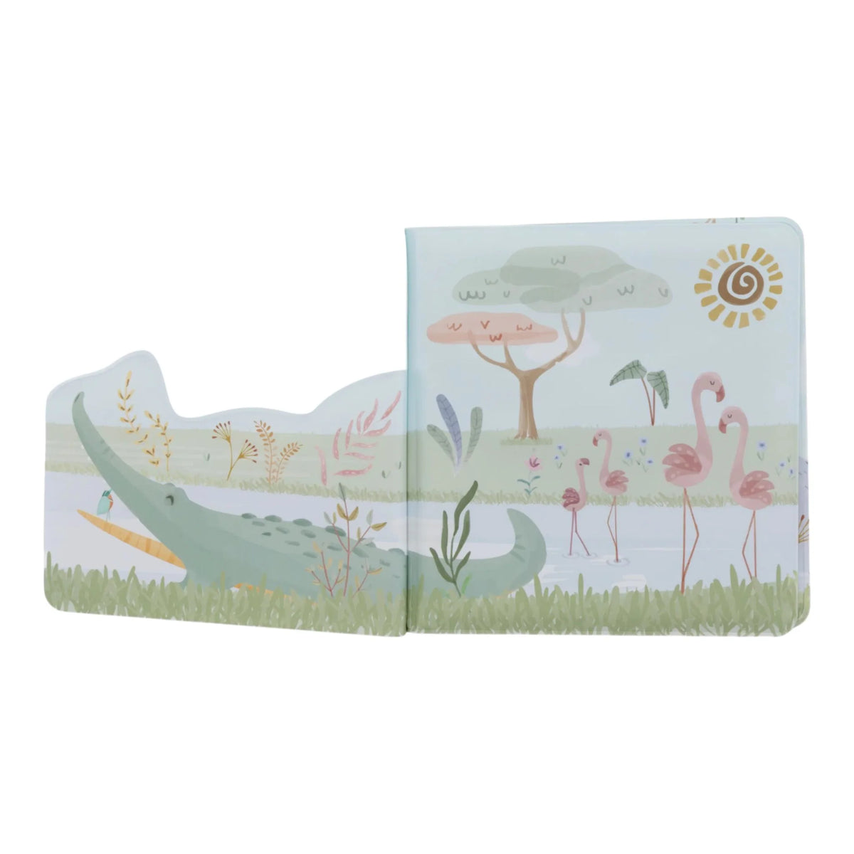 Livre de bain Safari Friends sonore : le jouet idéal pour éveiller bébé et rendre le bain amusant dès 6 mois. LITTLE DUTCH