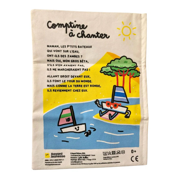 Livre bébé tissu bruissant côte atlantique – livre sensoriel BAYARD JEUNESSE