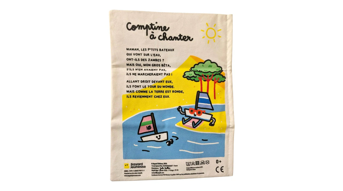 Livre bébé tissu bruissant côte atlantique – livre sensoriel BAYARD JEUNESSE