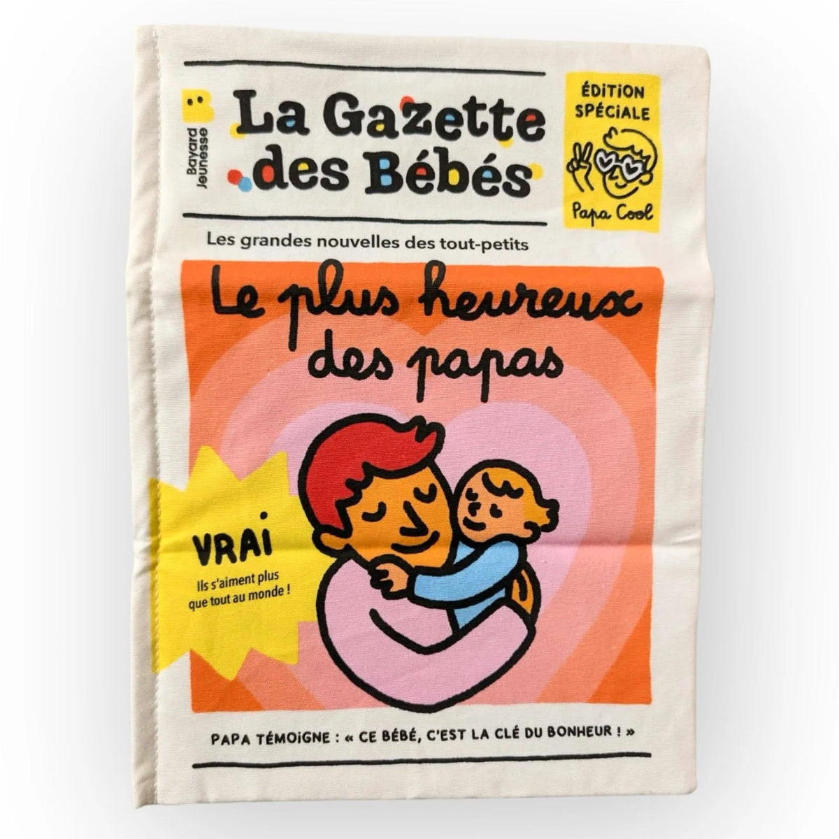 Livre bébé tissu papa – livre sensoriel naissance BAYARD JEUNESSE