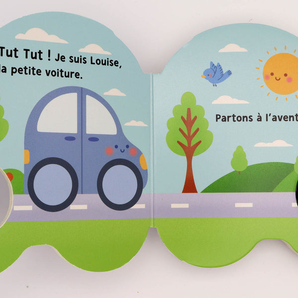 Louise la Voiture est un livre sonore en forme de voiture qui invite les tout-petits à suivre les aventures d'une petite héroïne attachante tout en découvrant le véritable bruit d'une voiture. Une lecture interactive idéale pour éveiller les sens et partager un moment de complicité.Livre sonore bébé en forme de voiture avec véritable bruit de voiture pour éveiller la curiosité, l'écoute et la motricité des tout-petits.