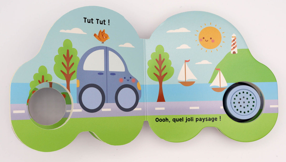 Louise la Voiture est un livre sonore en forme de voiture qui invite les tout-petits à suivre les aventures d'une petite héroïne attachante tout en découvrant le véritable bruit d'une voiture. Une lecture interactive idéale pour éveiller les sens et partager un moment de complicité.Livre sonore bébé en forme de voiture avec véritable bruit de voiture pour éveiller la curiosité, l'écoute et la motricité des tout-petits.