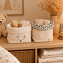 Lot de 2 panières de rangement en velours côtelé Léopard - Sauthon SAUTHON